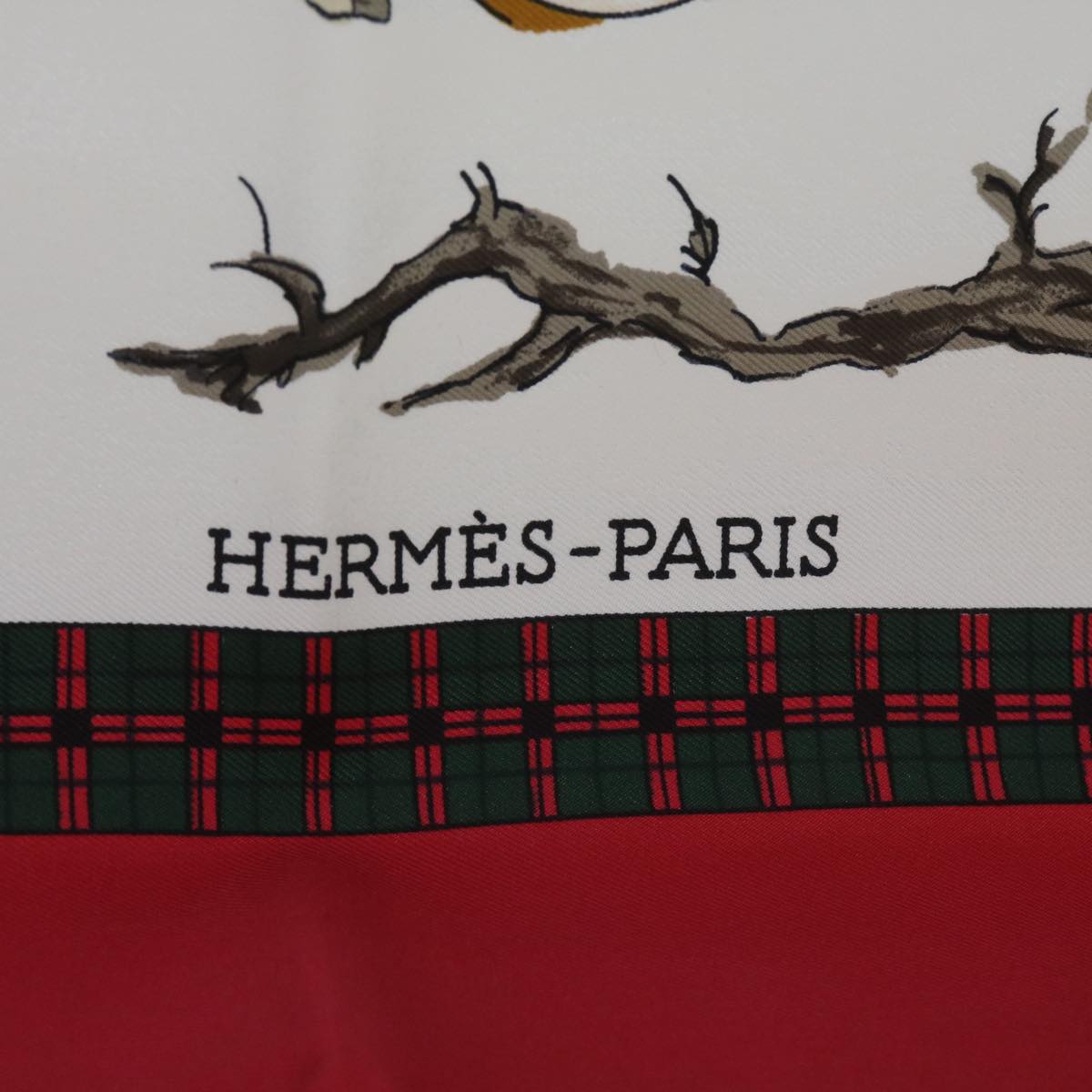 HERMES Carre 90 BULL & MOUTH WESTERN COACH OFFICE Scarf Silk Red Auth am5912