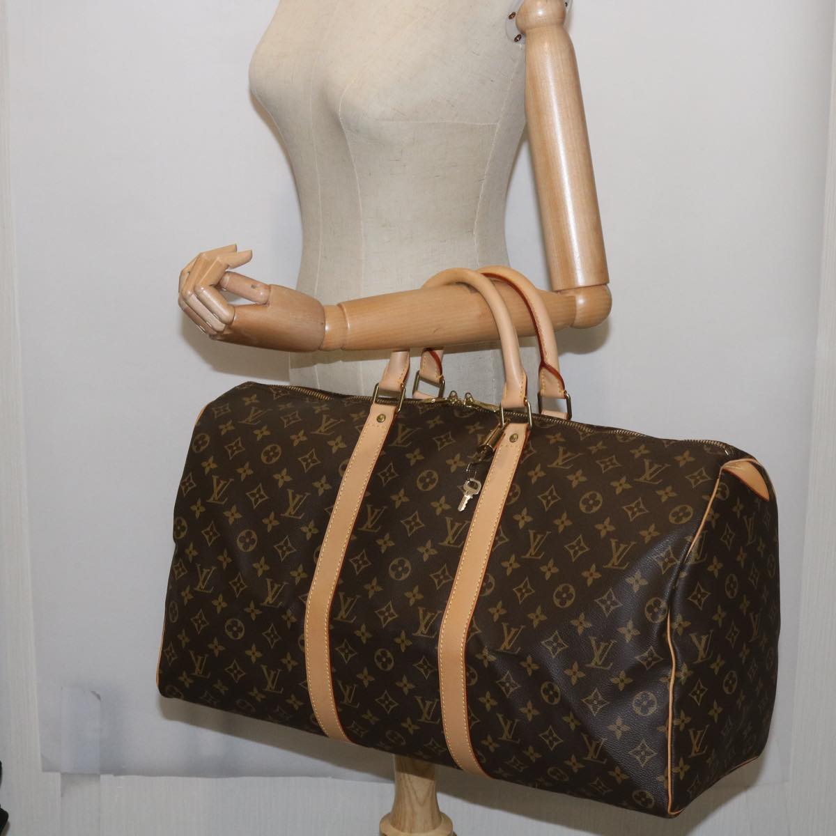 LOUIS VUITTON Monogram Keepall 50 Boston Bag M41426 LV Auth am5913A