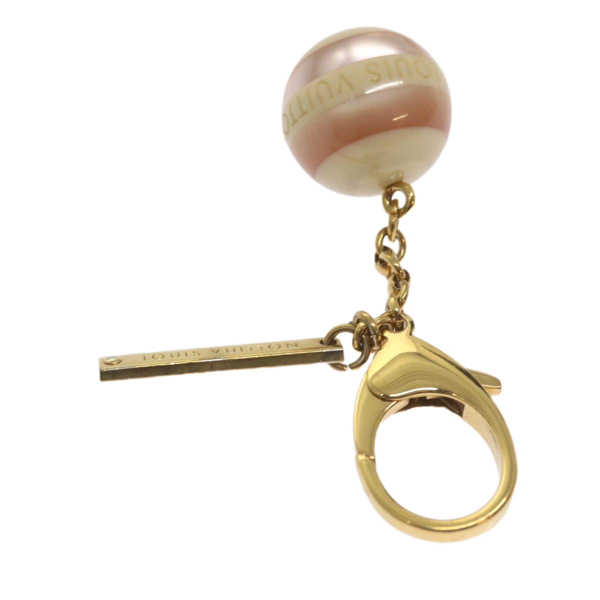 LOUIS VUITTON Bijoux Sac Key Holder Beige Pink M65643 LV Auth am5914