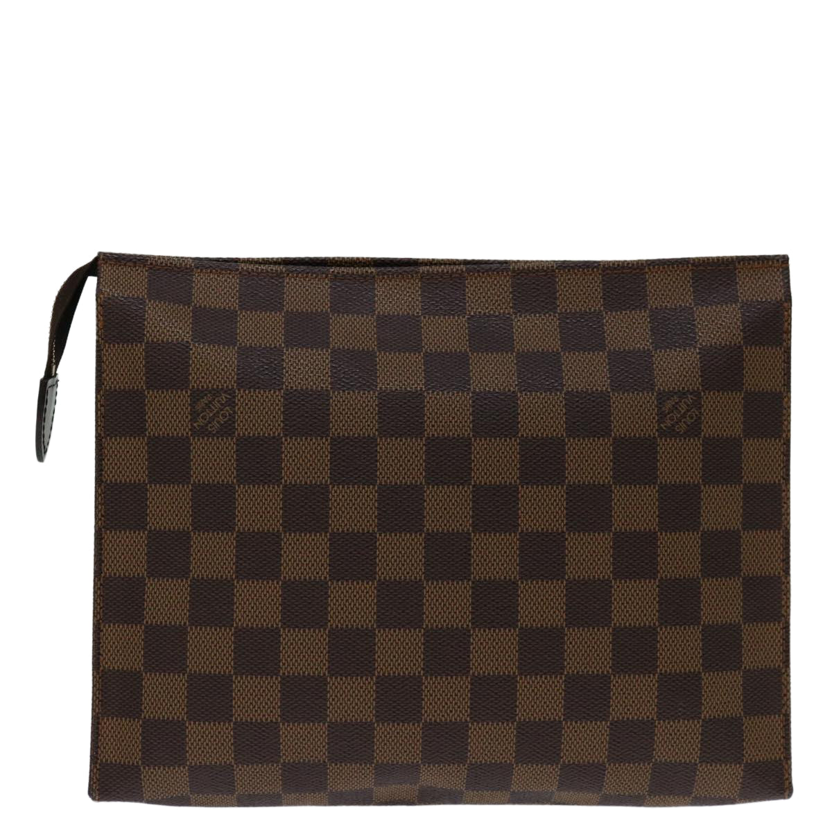 LOUIS VUITTON Damier Ebene Poche Toilette 26 Pouch N47543 LV Auth am5927