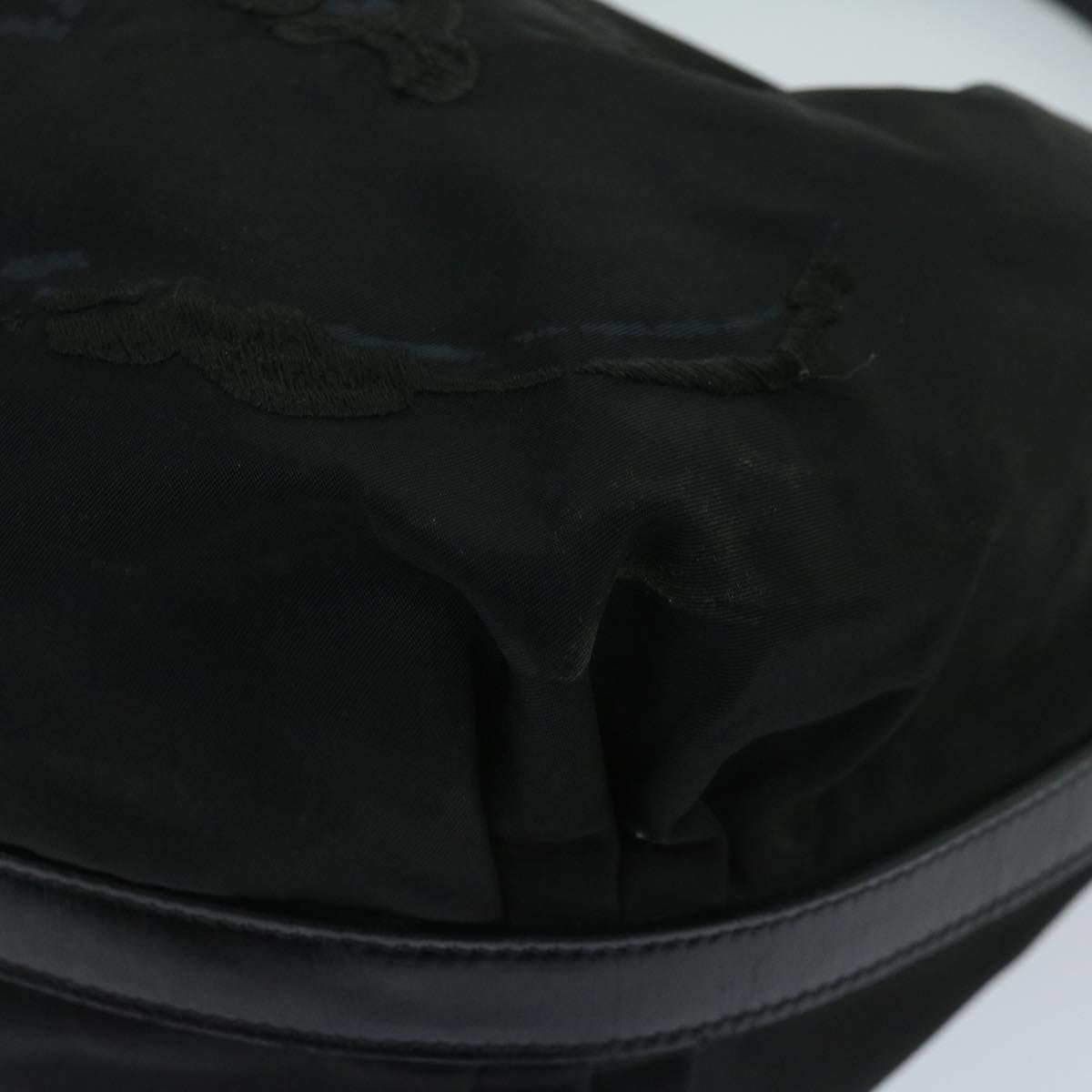 PRADA Shoulder Bag Nylon Black Auth am5930