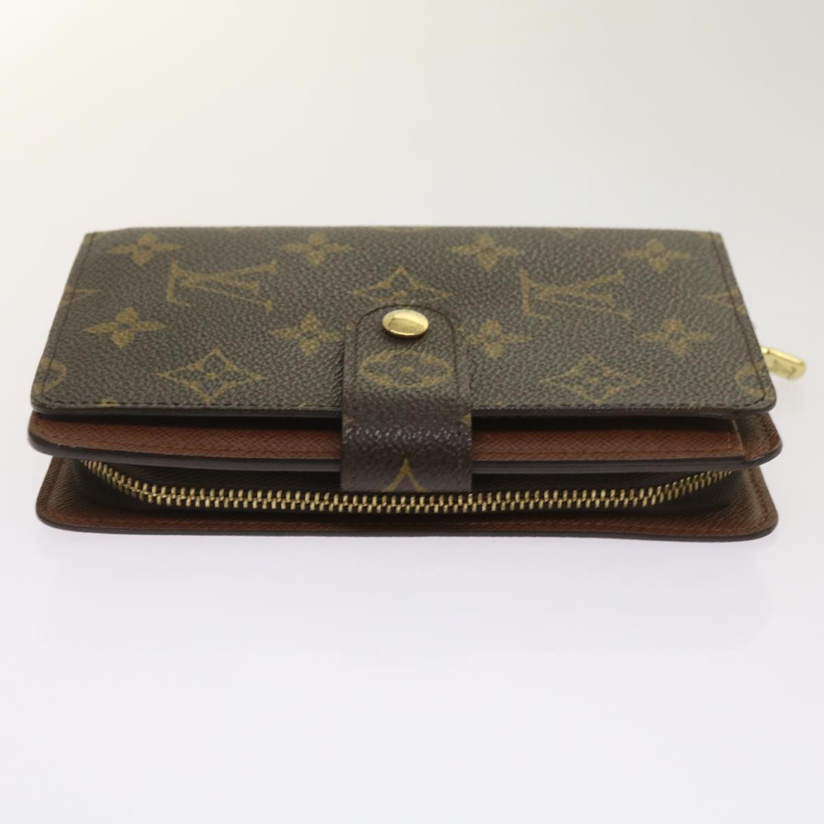 LOUIS VUITTON Monogram Porto Papie Zip Wallet M61207 LV Auth am5939