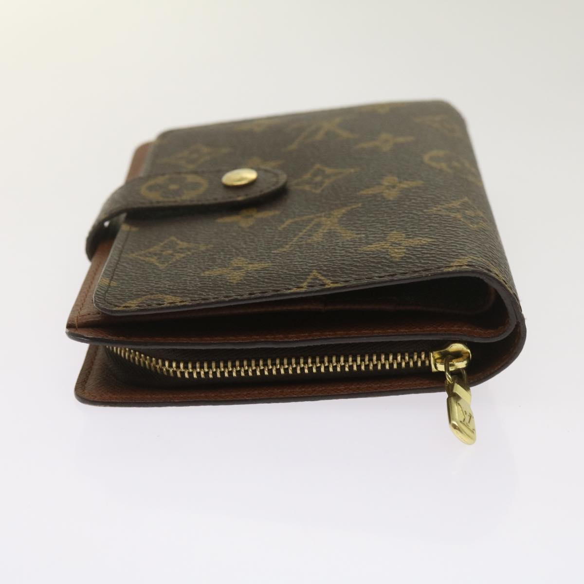 LOUIS VUITTON Monogram Porto Papie Zip Wallet M61207 LV Auth am5939