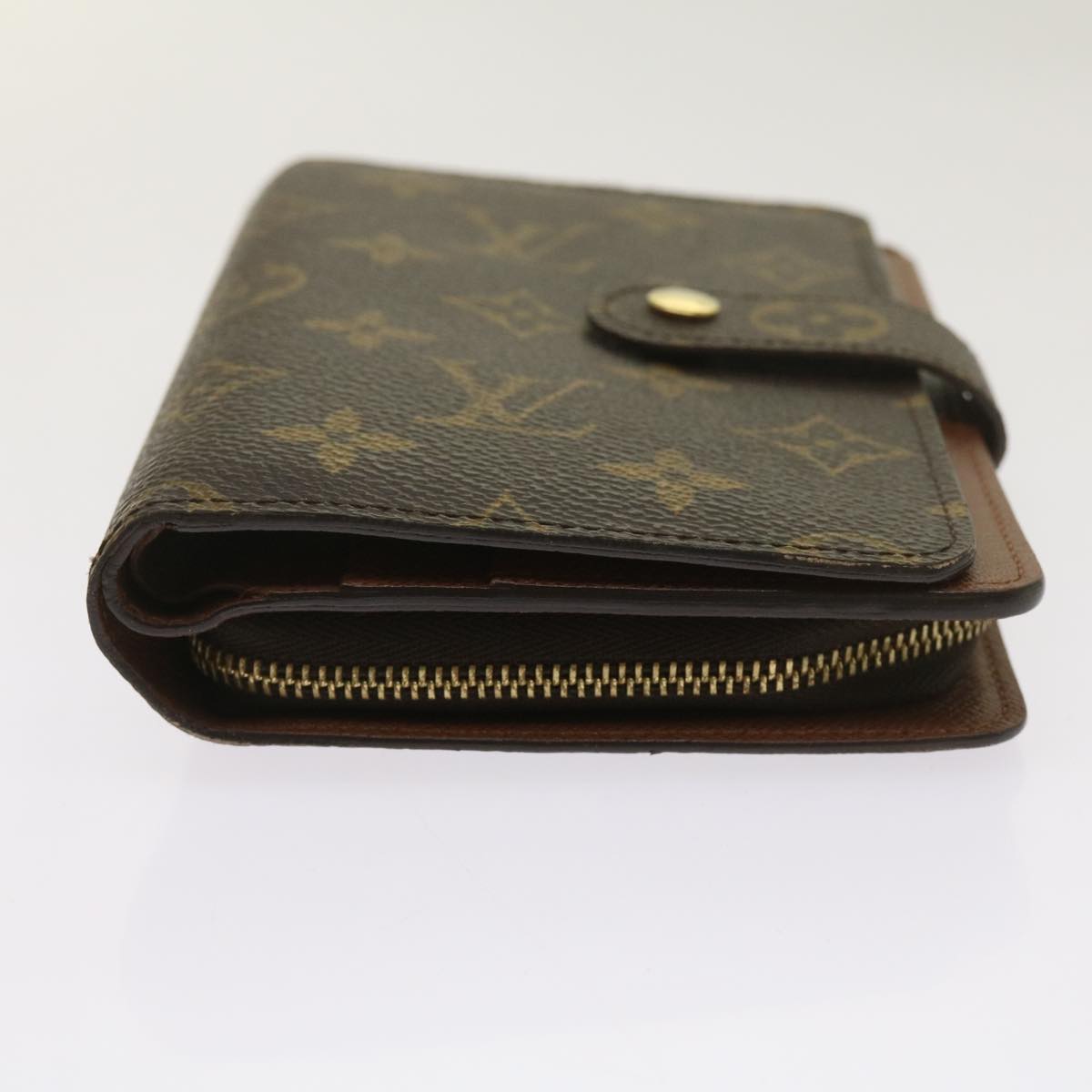 LOUIS VUITTON Monogram Porto Papie Zip Wallet M61207 LV Auth am5939