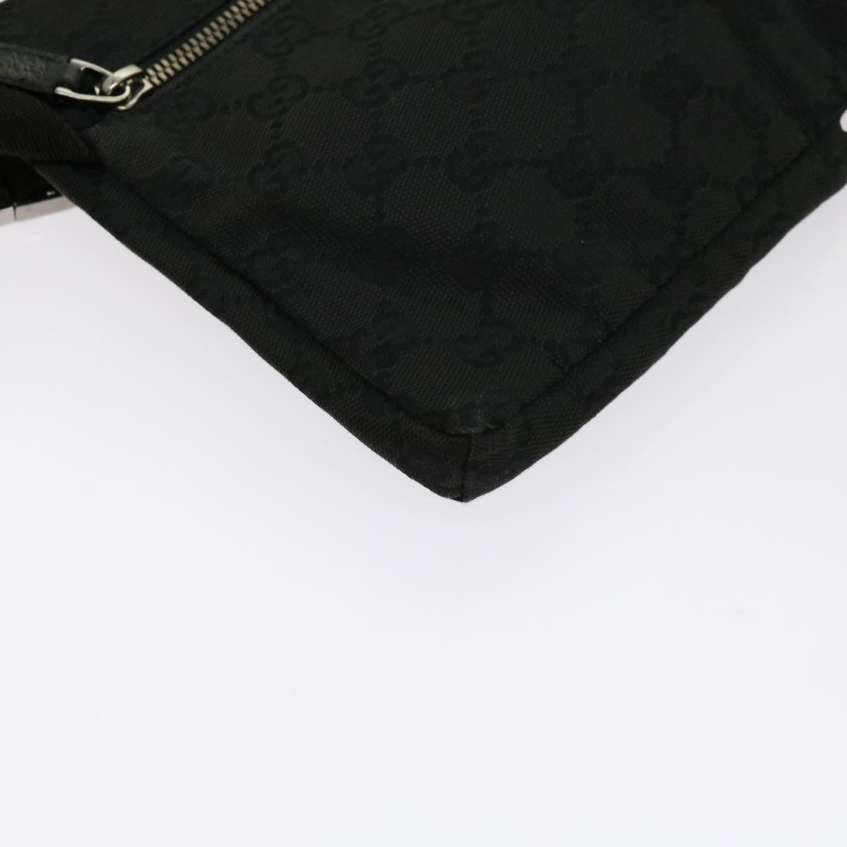 GUCCI GG Canvas Waist bag Black 28566 Auth am5946