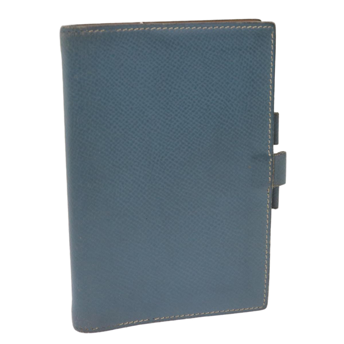 HERMES Agenda GM Day Planner Cover Leather Blue Auth am5960