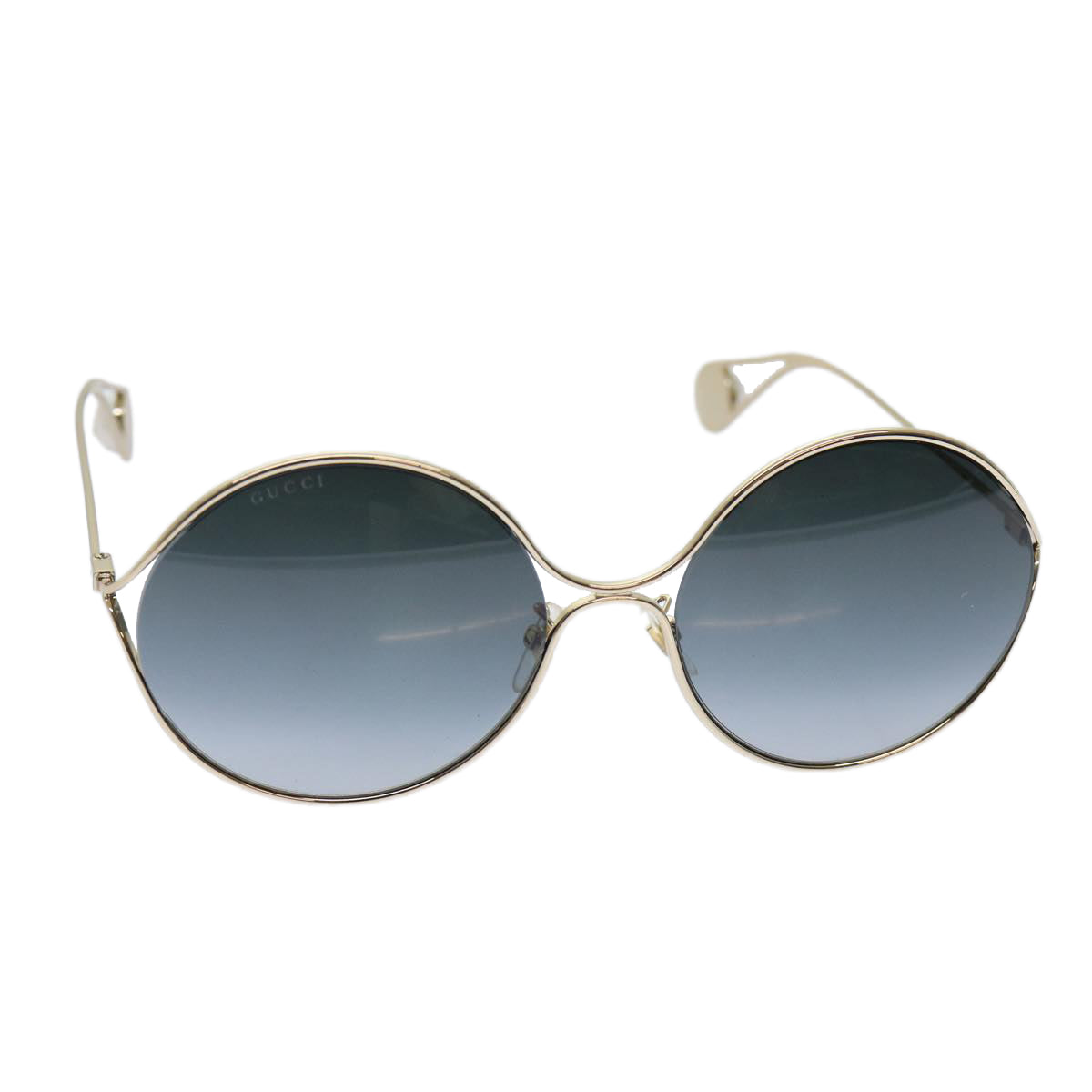 GUCCI Sunglasses metal Gold GG0253SA Auth am5964