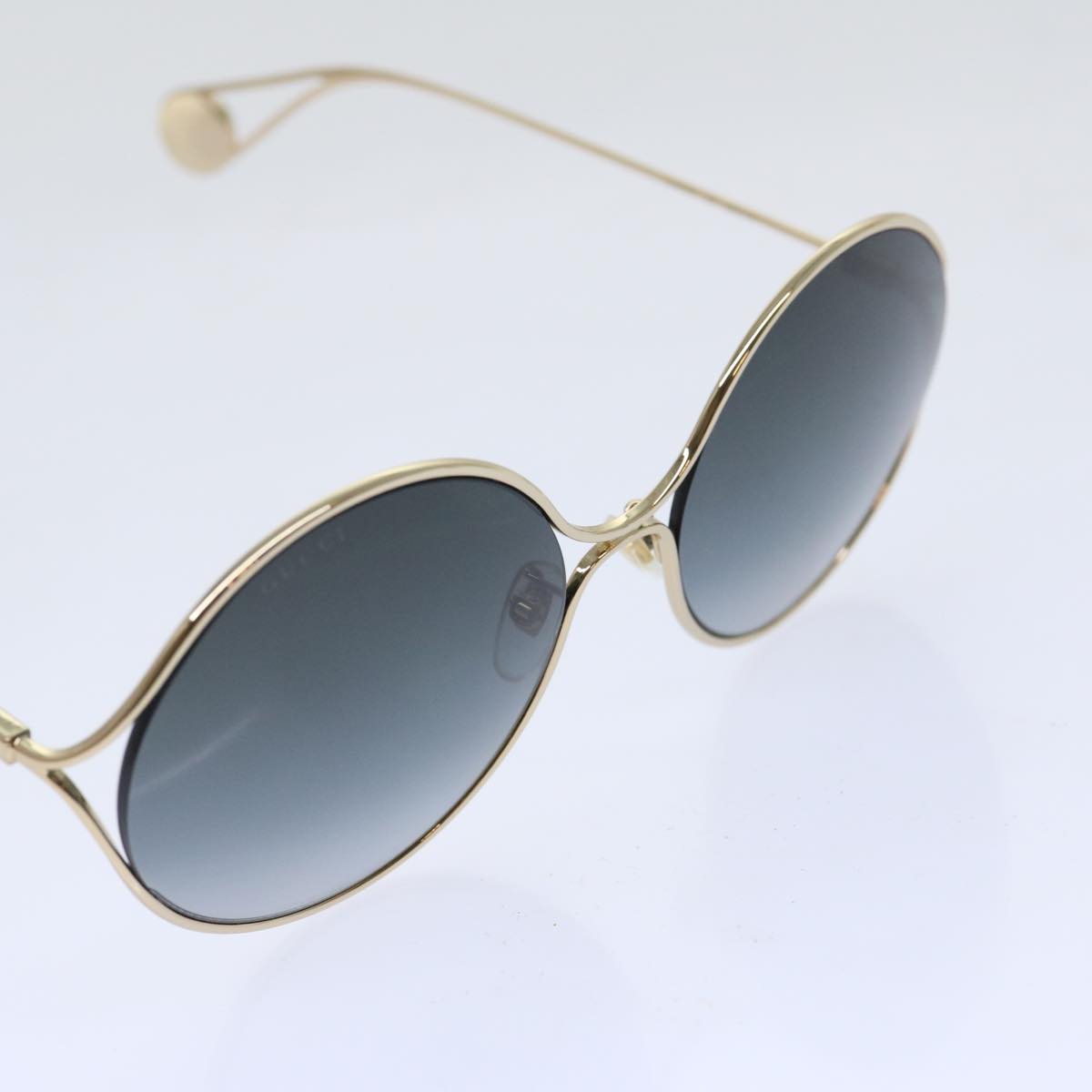 GUCCI Sunglasses metal Gold GG0253SA Auth am5964