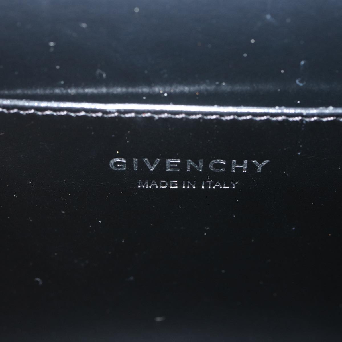 GIVENCHY Chain Shoulder Bag Leather Black Auth am5976