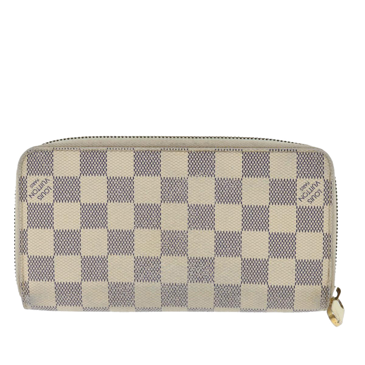 LOUIS VUITTON Damier Azur Zippy Wallet Long Wallet N63503 LV Auth am6023