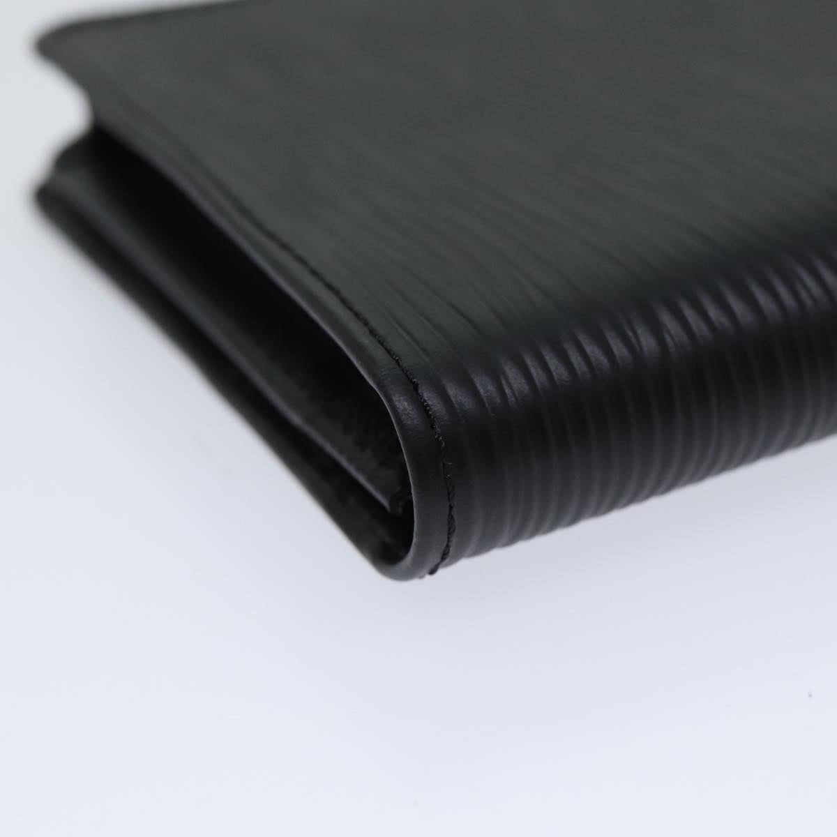 LOUIS VUITTON Epi Porte Cartes Credit Long Wallet Black M63212 LV Auth am6036V