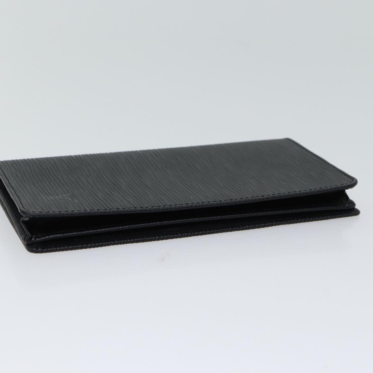LOUIS VUITTON Epi Porte Cartes Credit Long Wallet Black M63212 LV Auth am6036V