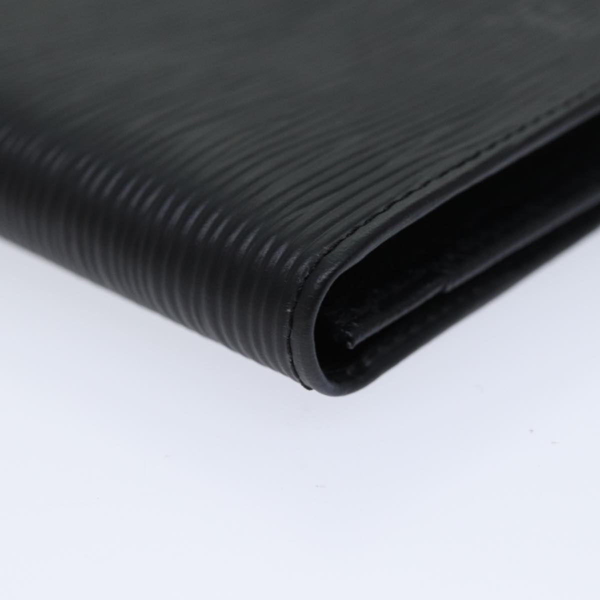 LOUIS VUITTON Epi Porte Cartes Credit Long Wallet Black M63212 LV Auth am6036V