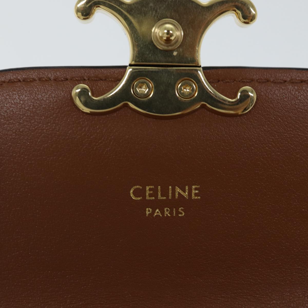 CELINE Triomphe Macadam Canvas Wallet PVC Black Auth am6037A