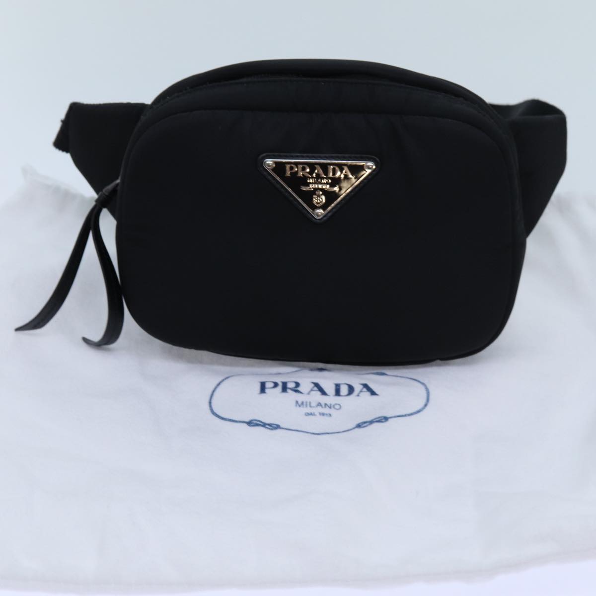 PRADA Body Bag Nylon Black 1BL025 Auth am6061