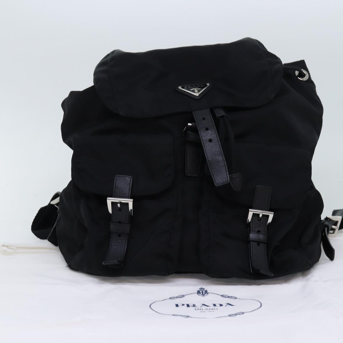 PRADA Backpack Nylon Black Auth am6095