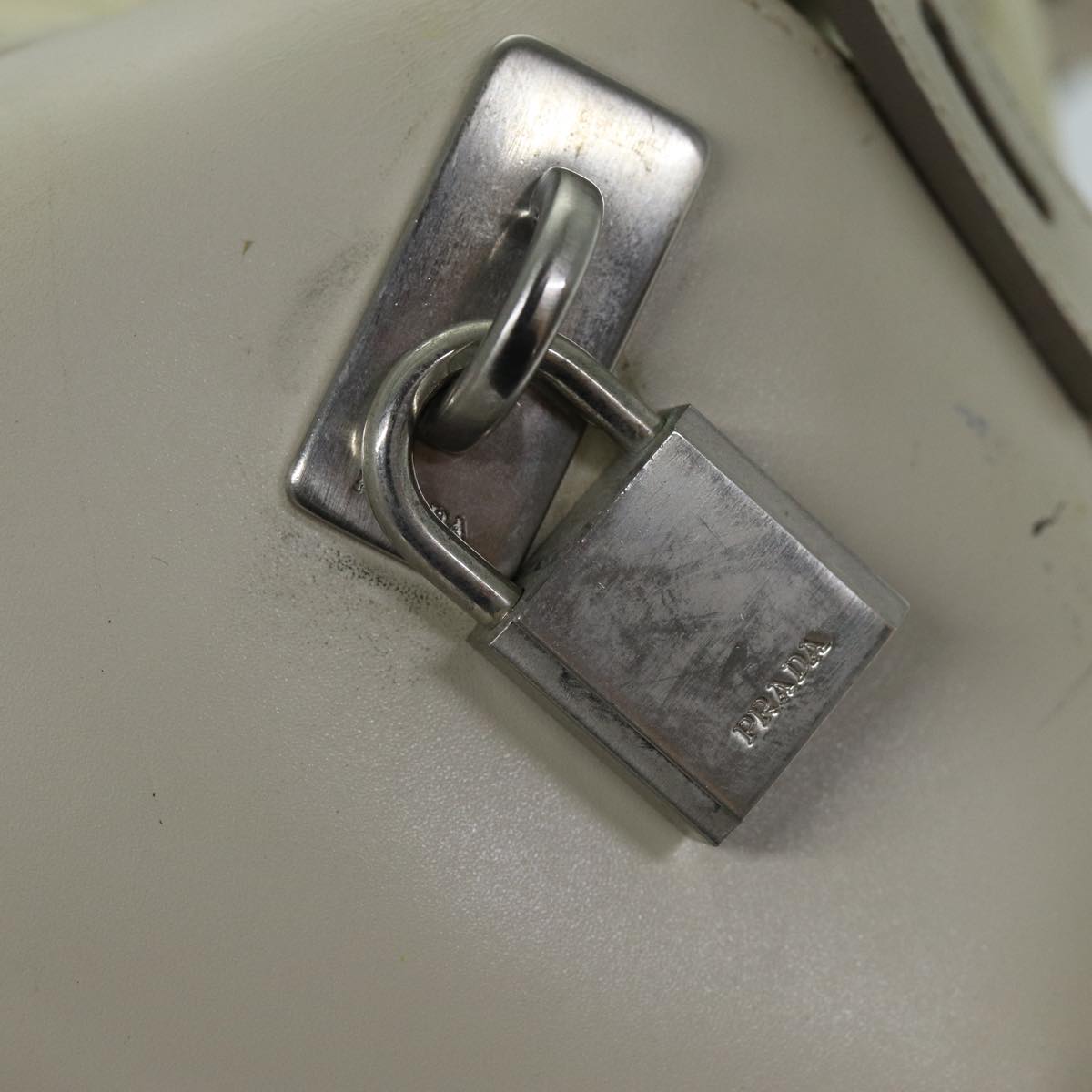 PRADA Shoulder Bag Nylon Beige Auth am6097