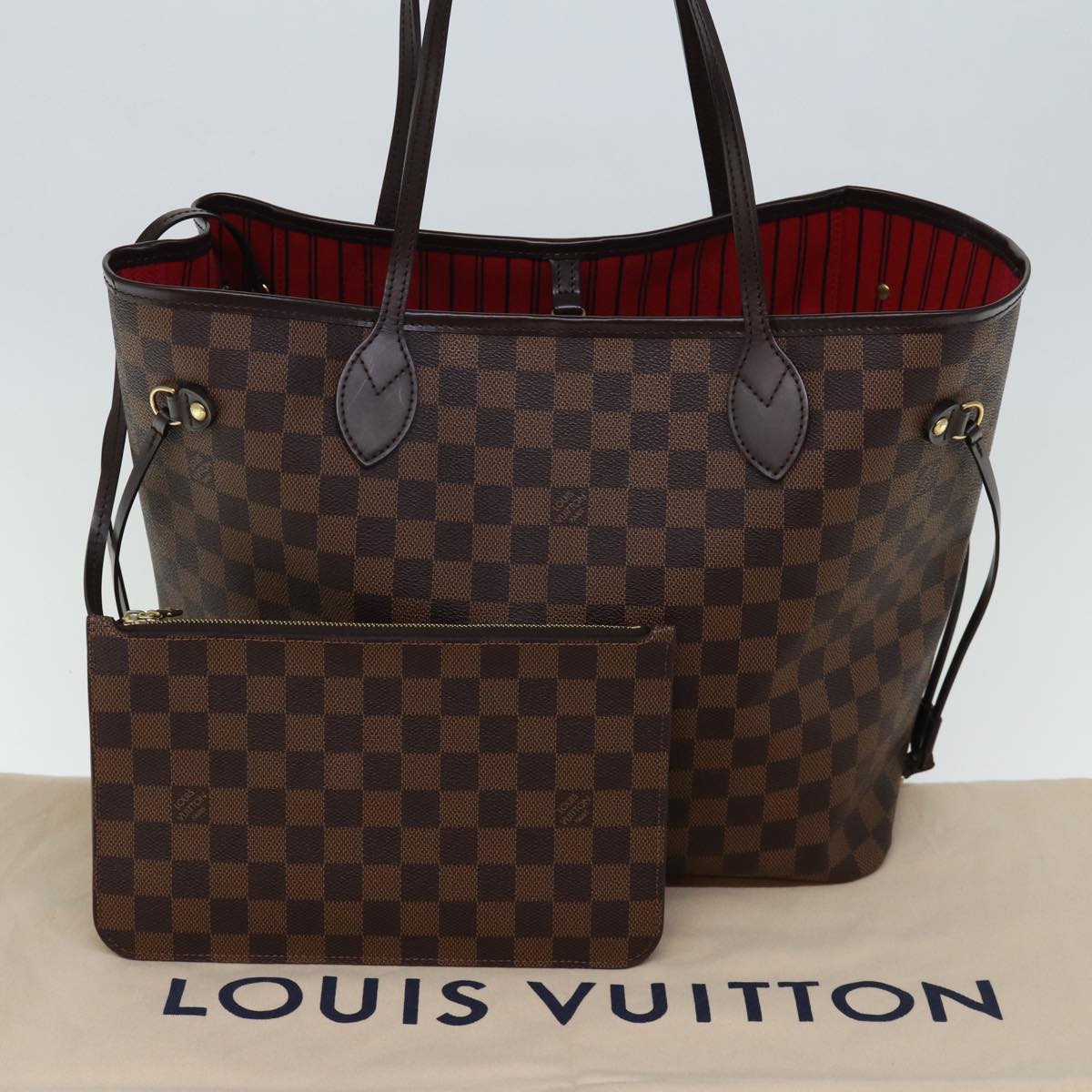 LOUIS VUITTON Damier Ebene Neverfull MM Tote Bag N51105 LV Auth am6117AV
