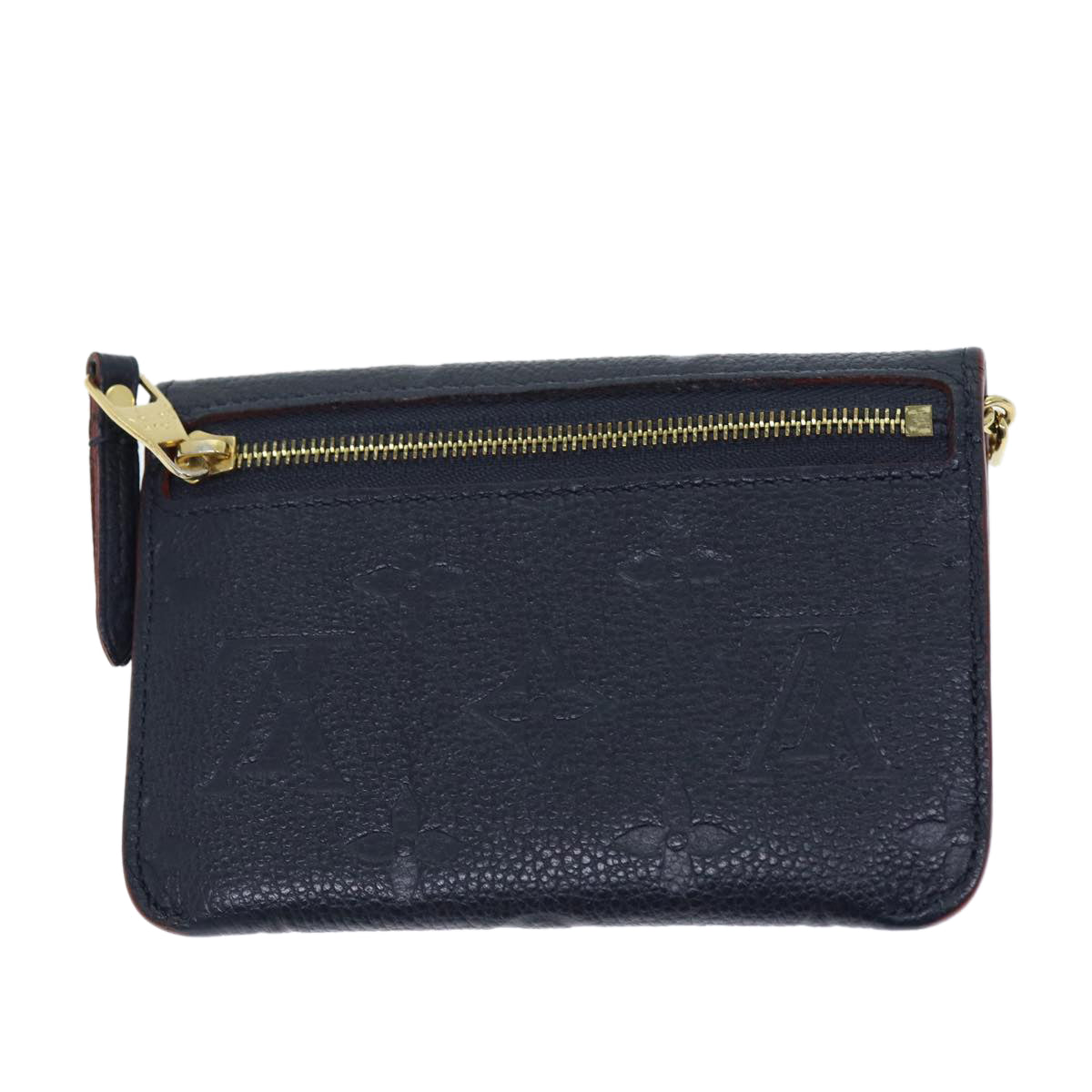 LOUIS VUITTON Empreinte Pochette Cles Coin Purse Navy M62017 LV Auth am6128