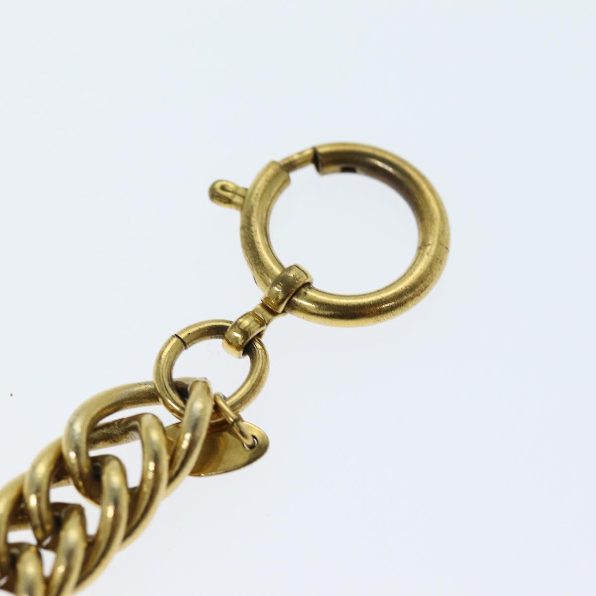 CHANEL Chain Bracelet metal Gold CC Auth am6146