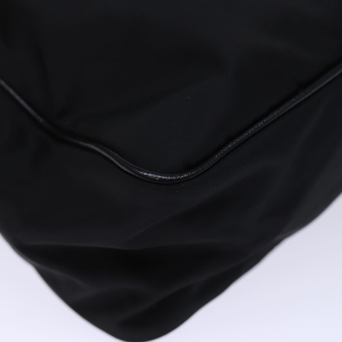 PRADA Shoulder Bag Nylon Leather Black Auth am6182V