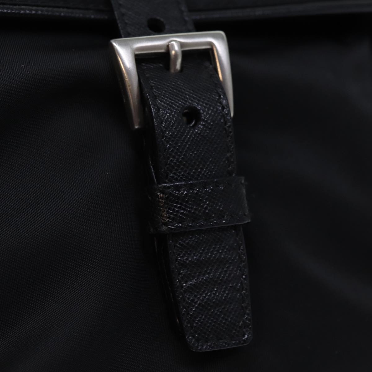 PRADA Shoulder Bag Nylon Leather Black Auth am6182V