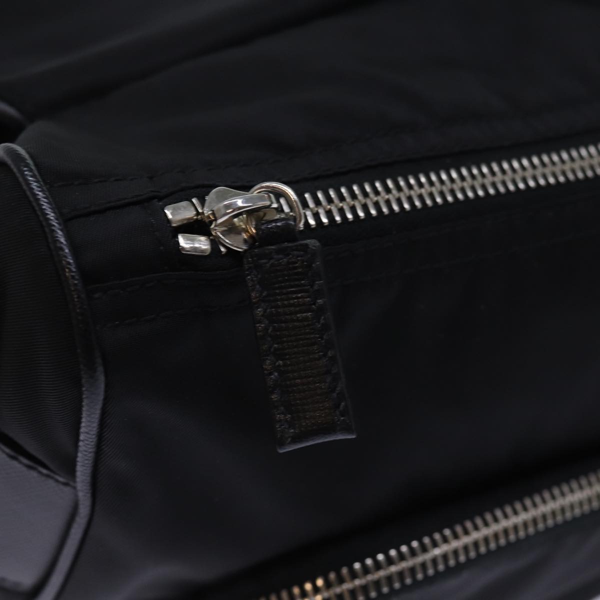PRADA Shoulder Bag Nylon Leather Black Auth am6182V