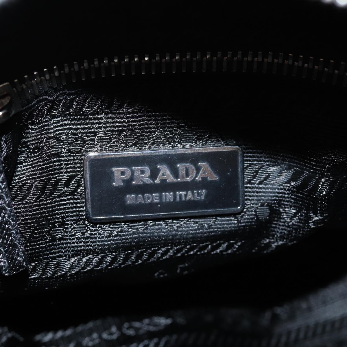 PRADA Shoulder Bag Nylon Leather Black Auth am6182V