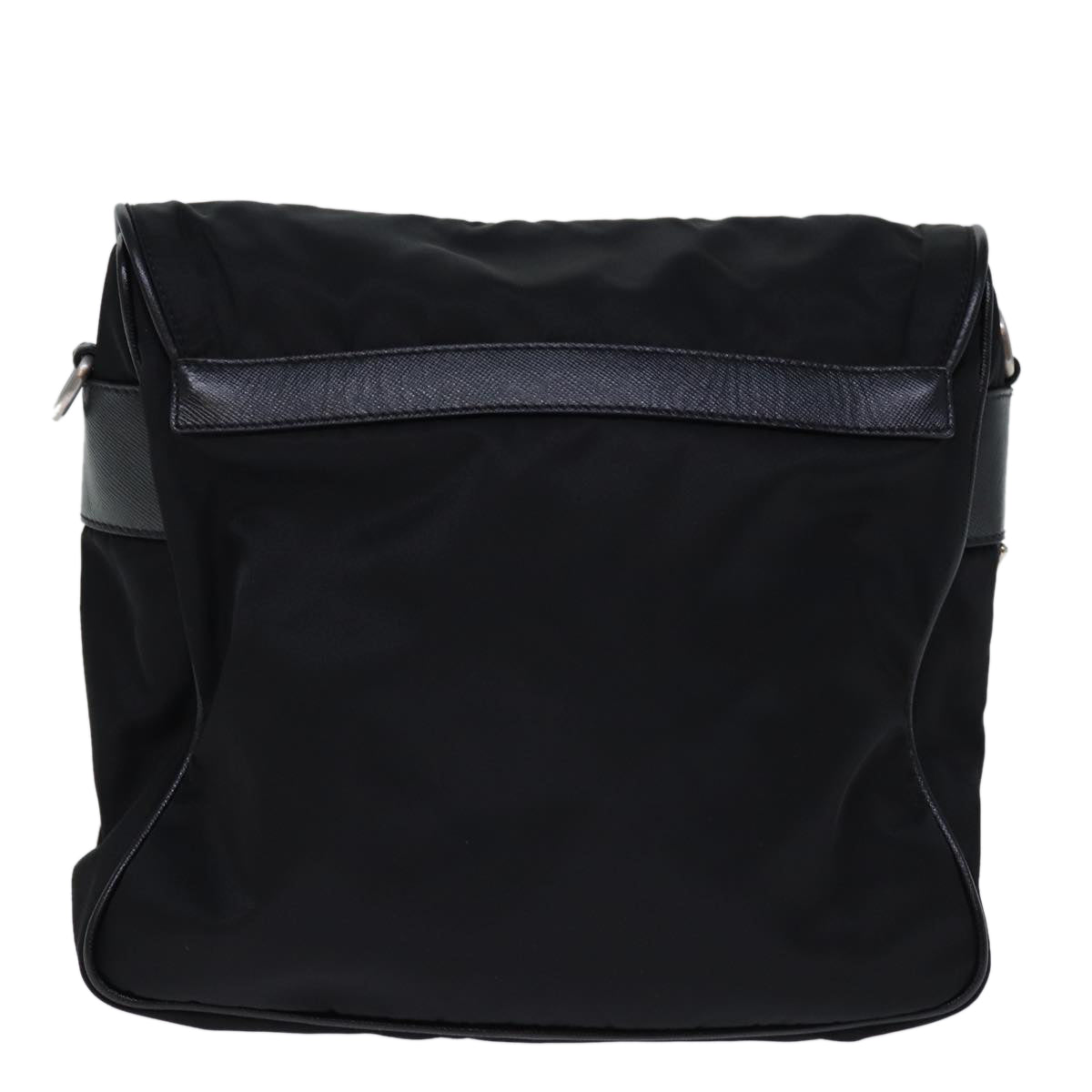 PRADA Shoulder Bag Nylon Leather Black Auth am6182V