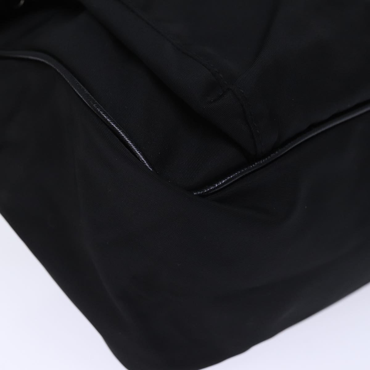 PRADA Shoulder Bag Nylon Leather Black Auth am6182V