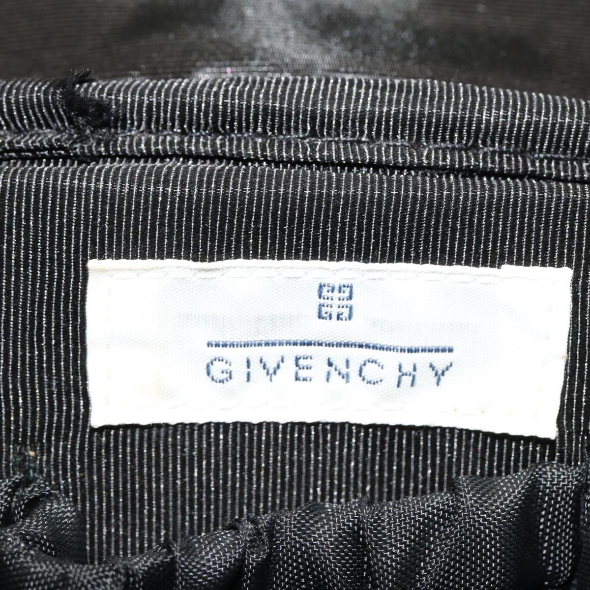 GIVENCHY Vanity Cosmetic Pouch Nylon Black Auth am6346