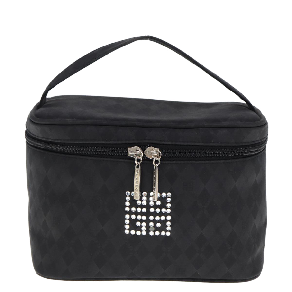 GIVENCHY Vanity Cosmetic Pouch Nylon Black Auth am6346