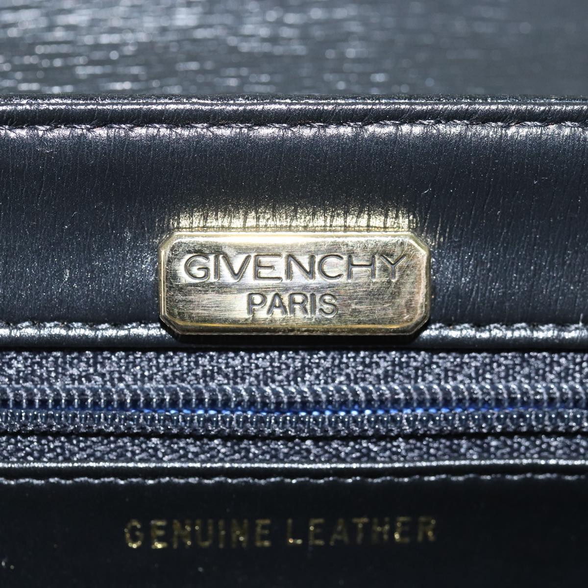 GIVENCHY Chain Shoulder Bag Leather Black Auth am6348