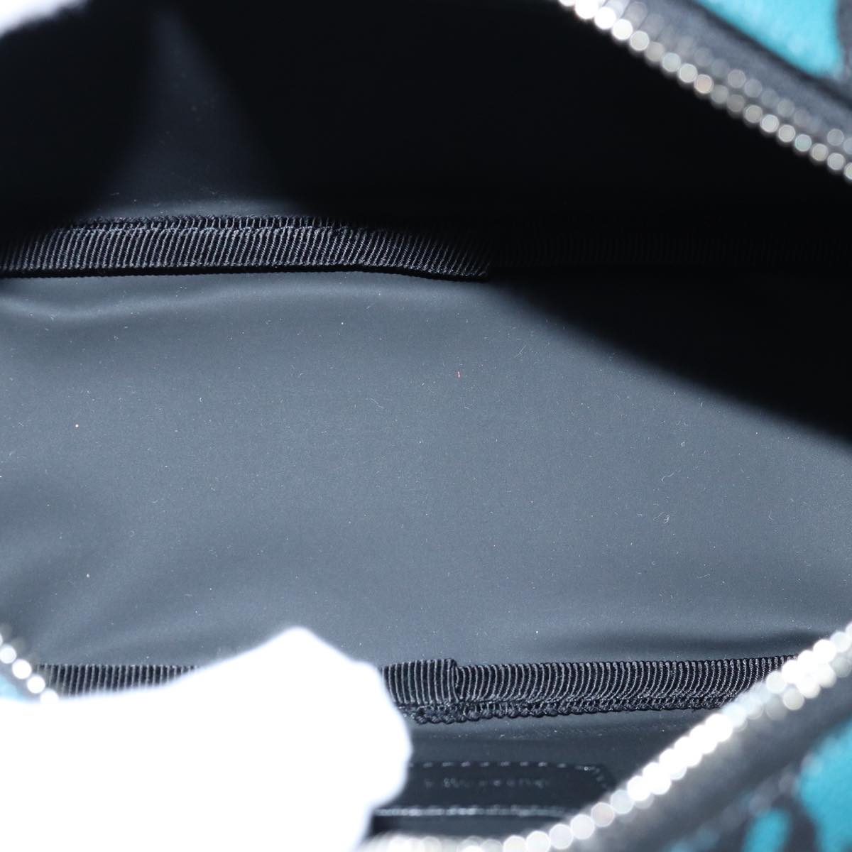 SAINT LAURENT Clutch Bag Leather Blue Auth am6361