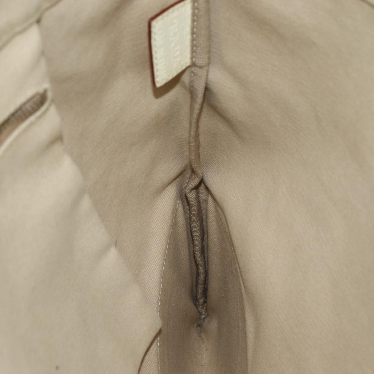 PRADA Tote Bag Canvas Beige Auth am6376