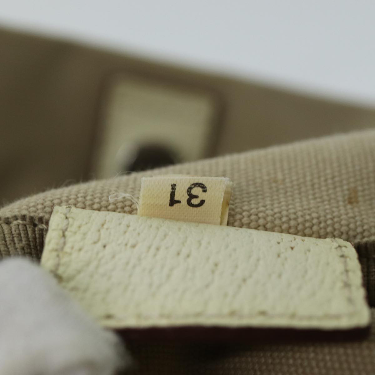 PRADA Tote Bag Canvas Beige Auth am6376