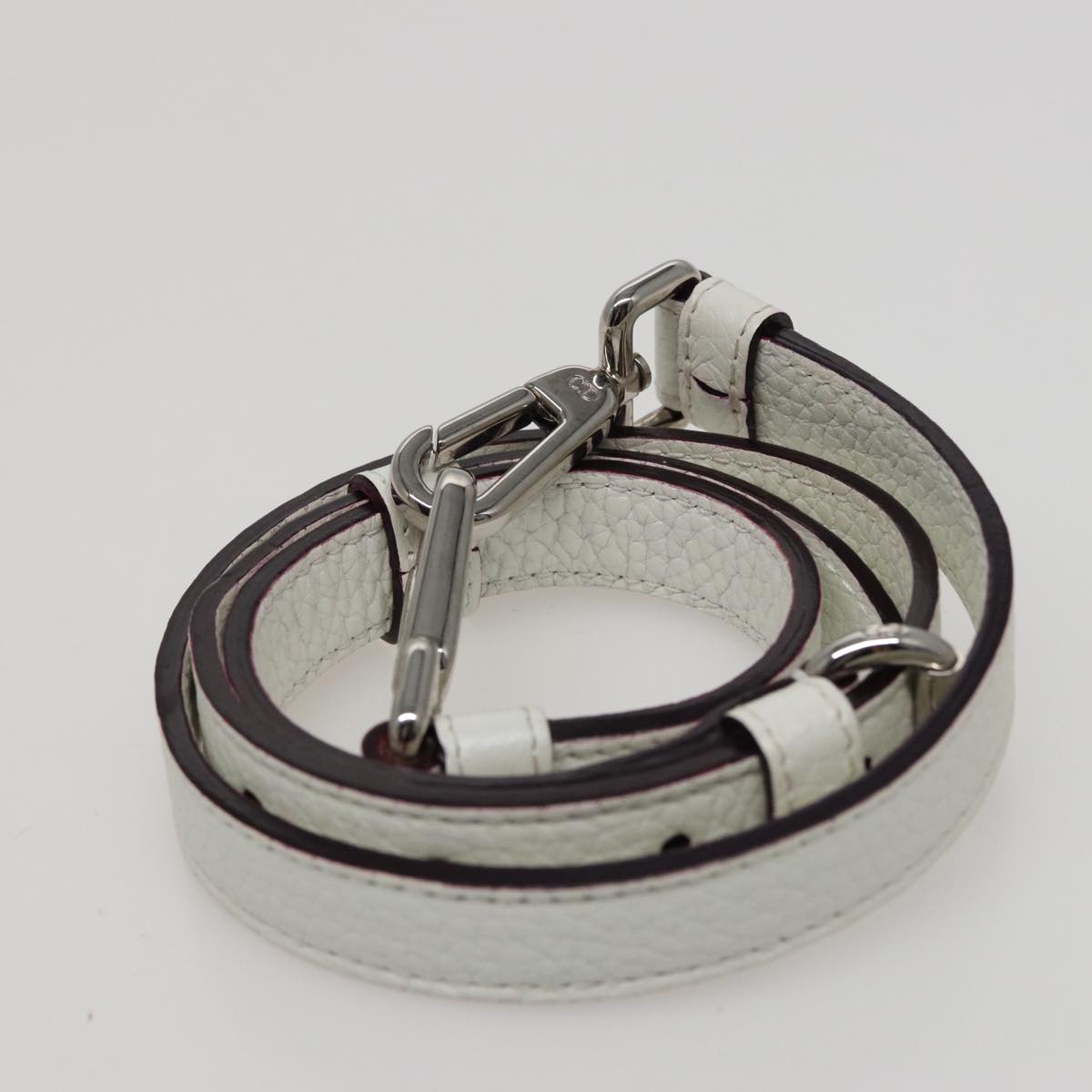 Christian Dior Diorissimo Hand Bag Leather 2way White Auth am6412AV