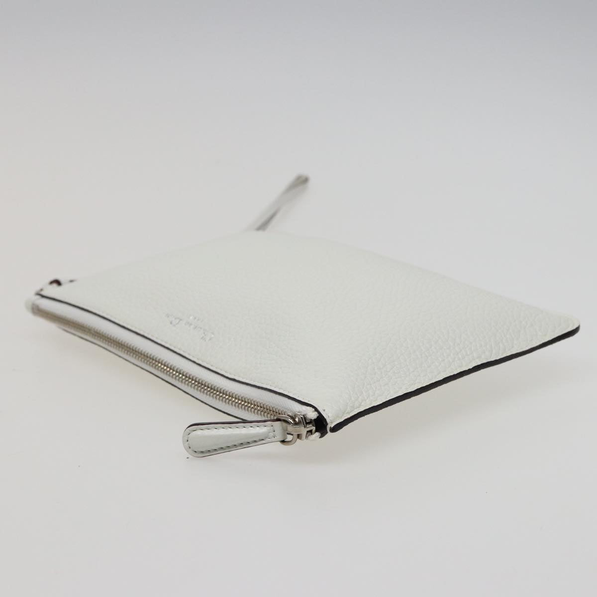 Christian Dior Diorissimo Hand Bag Leather 2way White Auth am6412AV