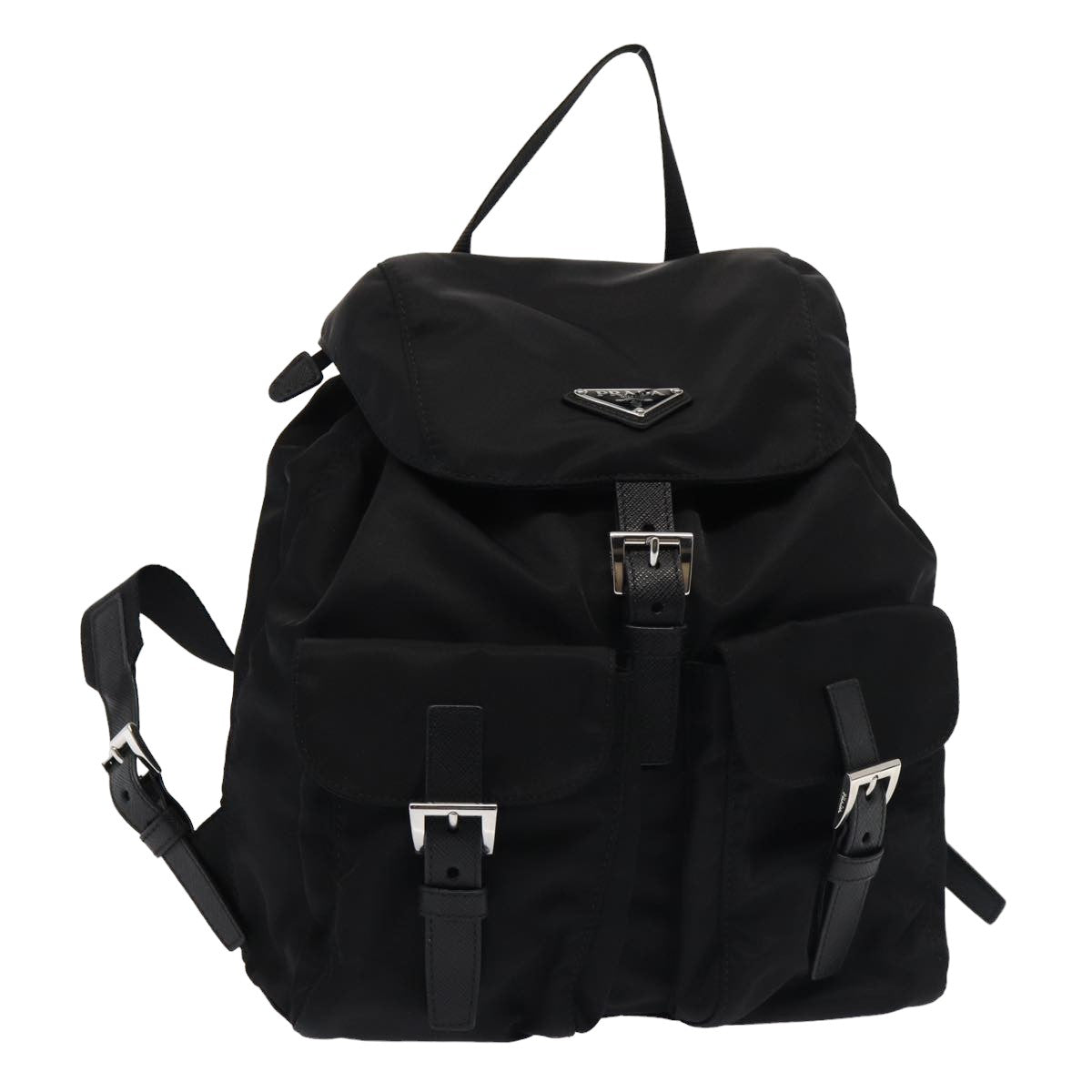 PRADA Backpack Nylon Black Auth am6424A