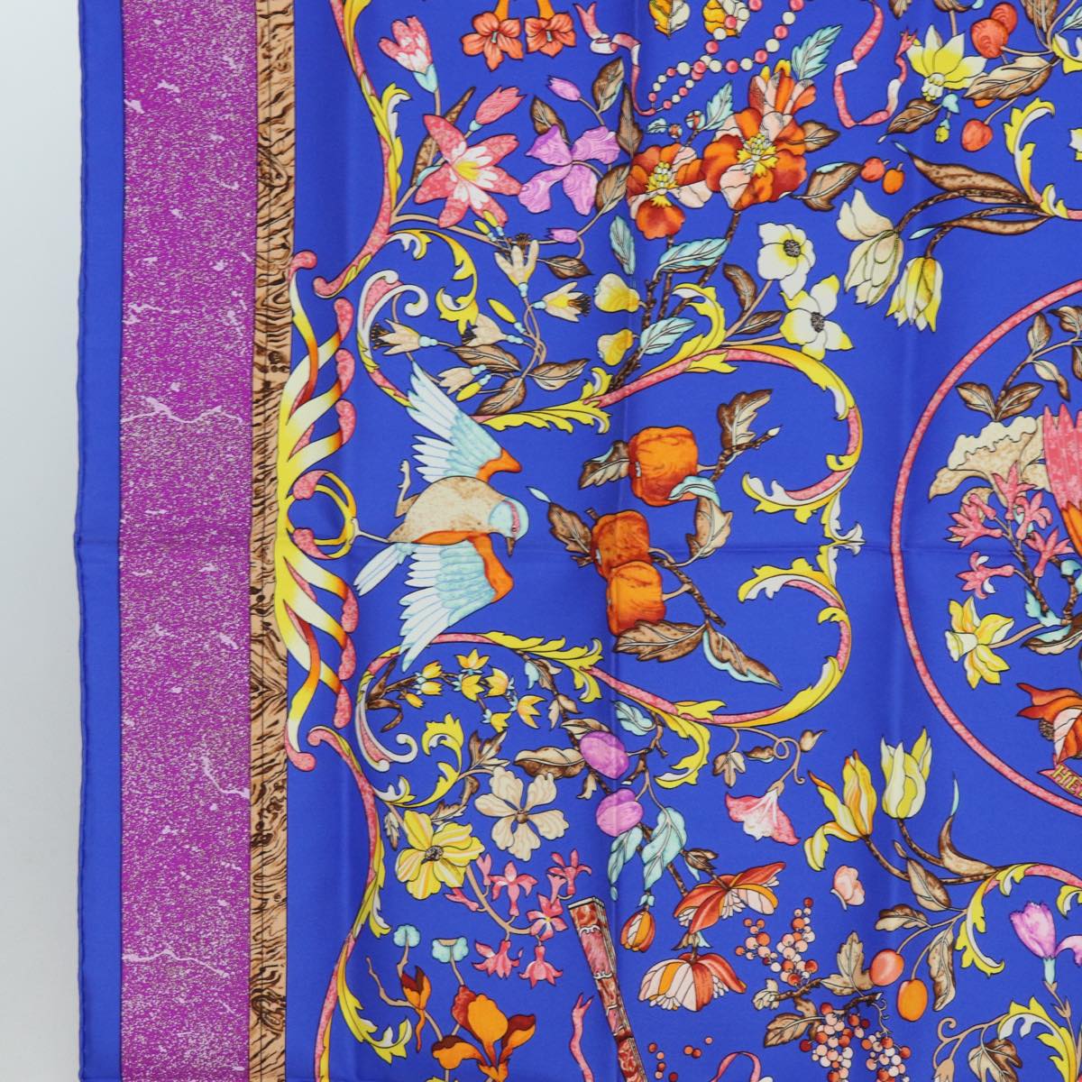 HERMES Carre 90 Scarf PIERRES d' ORIENT et d' OCCIDENT Silk Purple Auth am6434