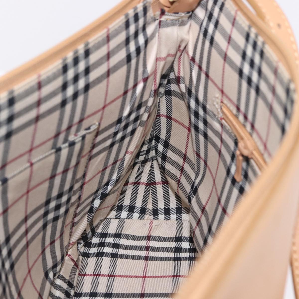 BURBERRY Shoulder Bag Leather Beige Auth am6447