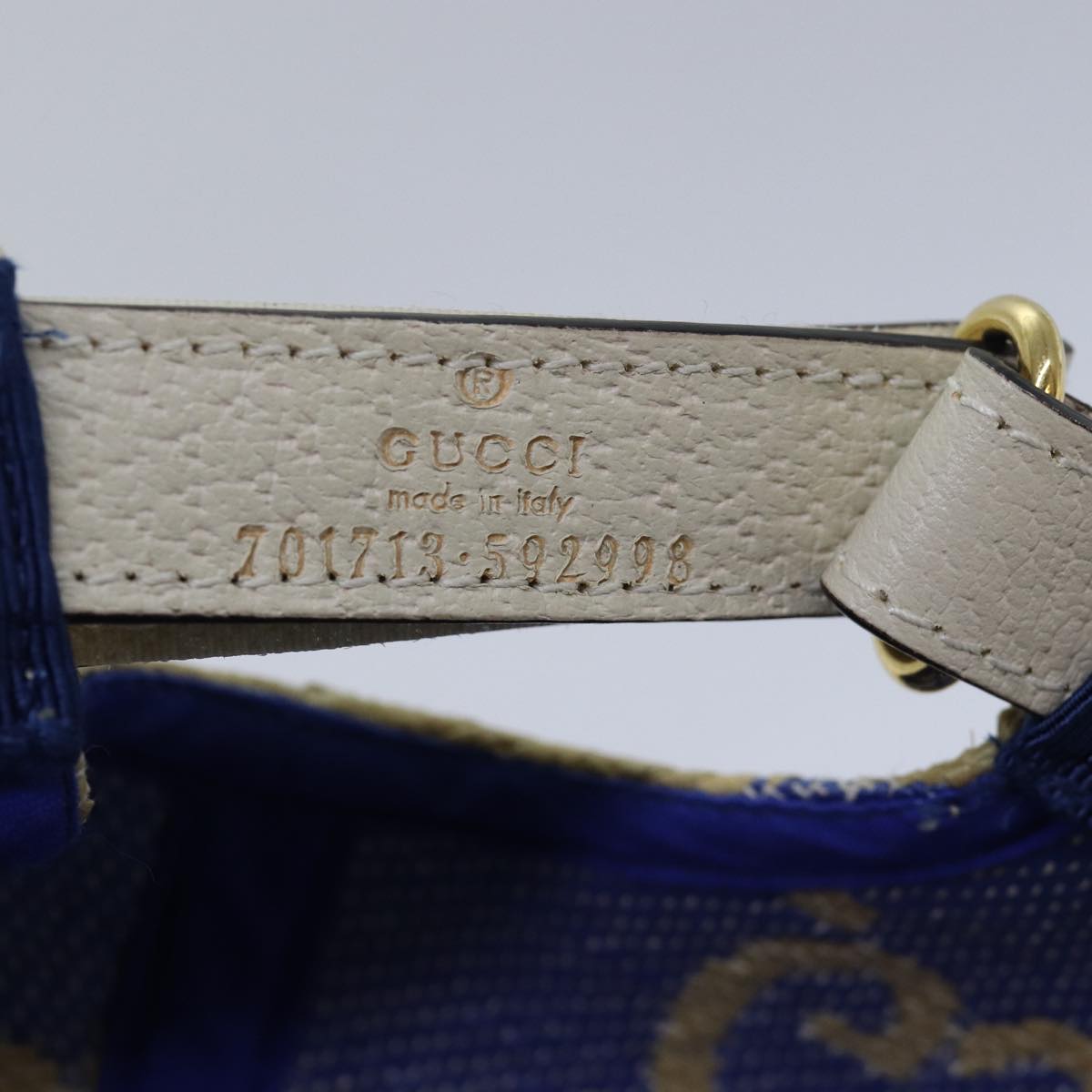 GUCCI Cap GG Canvas Raffia L size Beige 701713 Auth am6474V