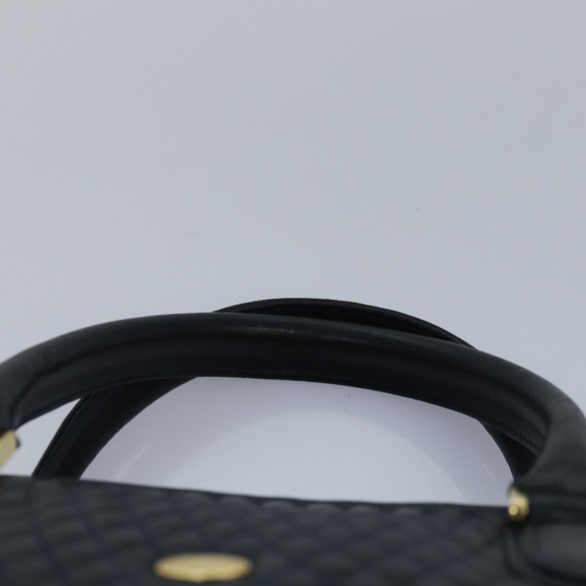 BALLY Hand Bag Leather Navy Auth am6476