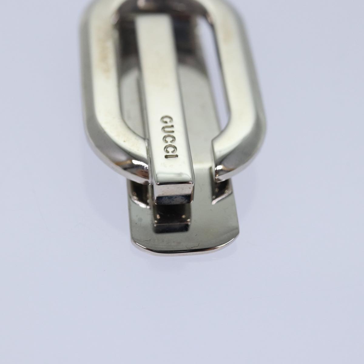 GUCCI Money Clip metal Silver Auth am6487V