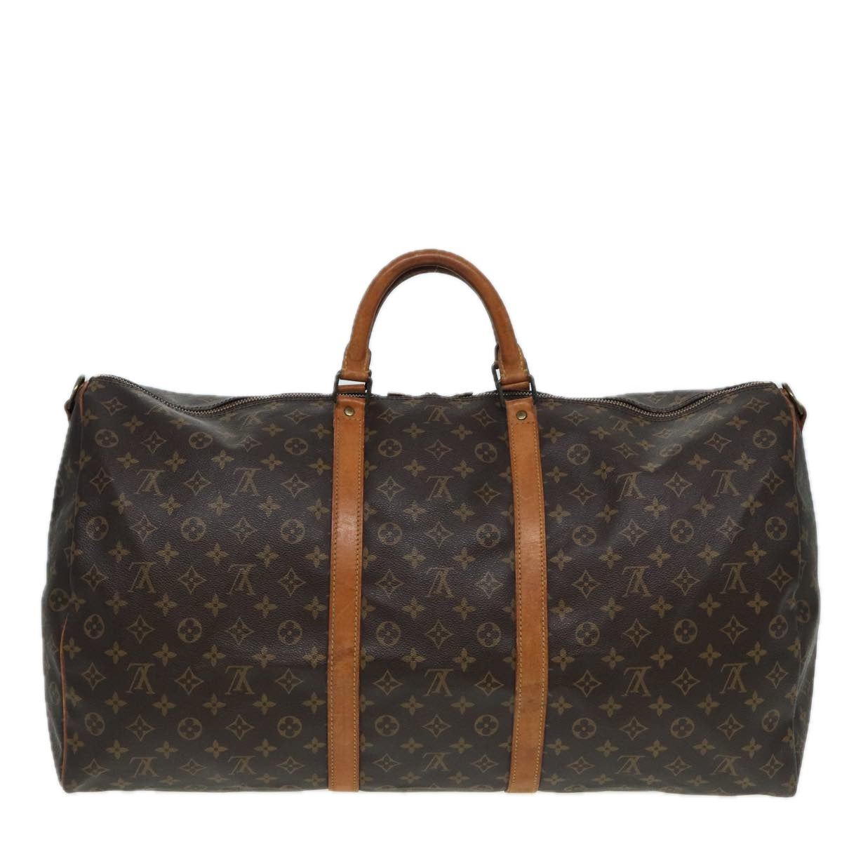 LOUIS VUITTON Monogram Keepall Bandouliere 60 Boston Bag M41412 LV Auth am6492