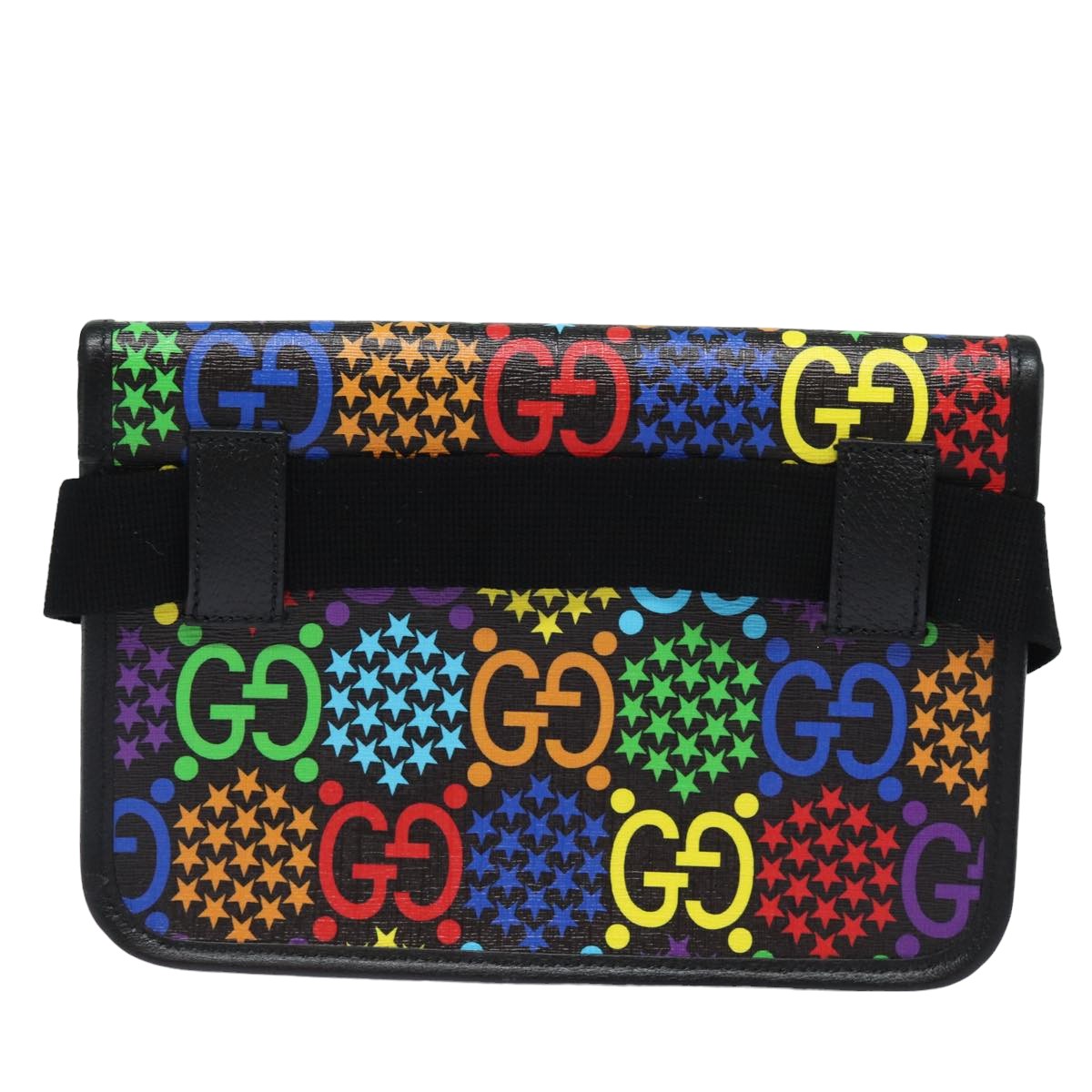 GUCCI GG Psychedelic Body Bag PVC Leather Multicolor 598113 Auth am6503V