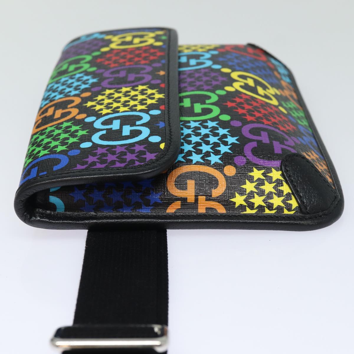 GUCCI GG Psychedelic Body Bag PVC Leather Multicolor 598113 Auth am6503V