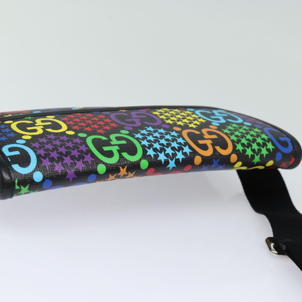 GUCCI GG Psychedelic Body Bag PVC Leather Multicolor 598113 Auth am6503V