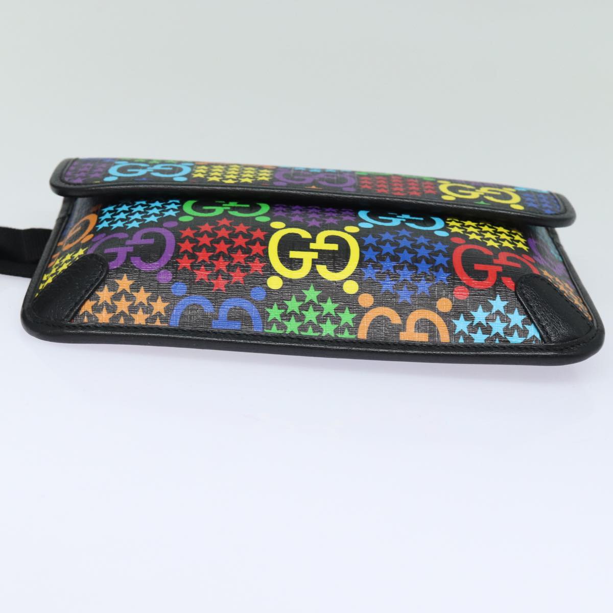 GUCCI GG Psychedelic Body Bag PVC Leather Multicolor 598113 Auth am6503V