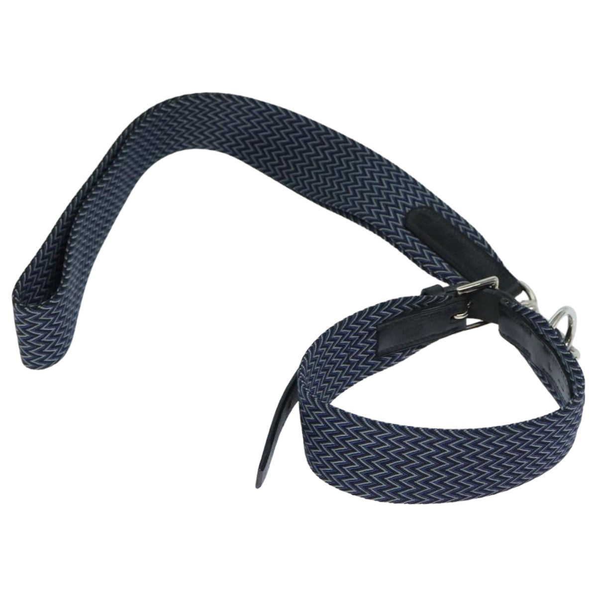 HERMES Dog Leash Canvas Blue Auth am6511